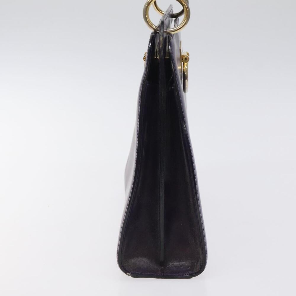 CELINE Hand Bag Leather Purple Gold - Picture 5 of 13